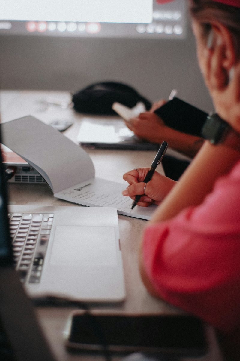 Person reviewing an investment plan